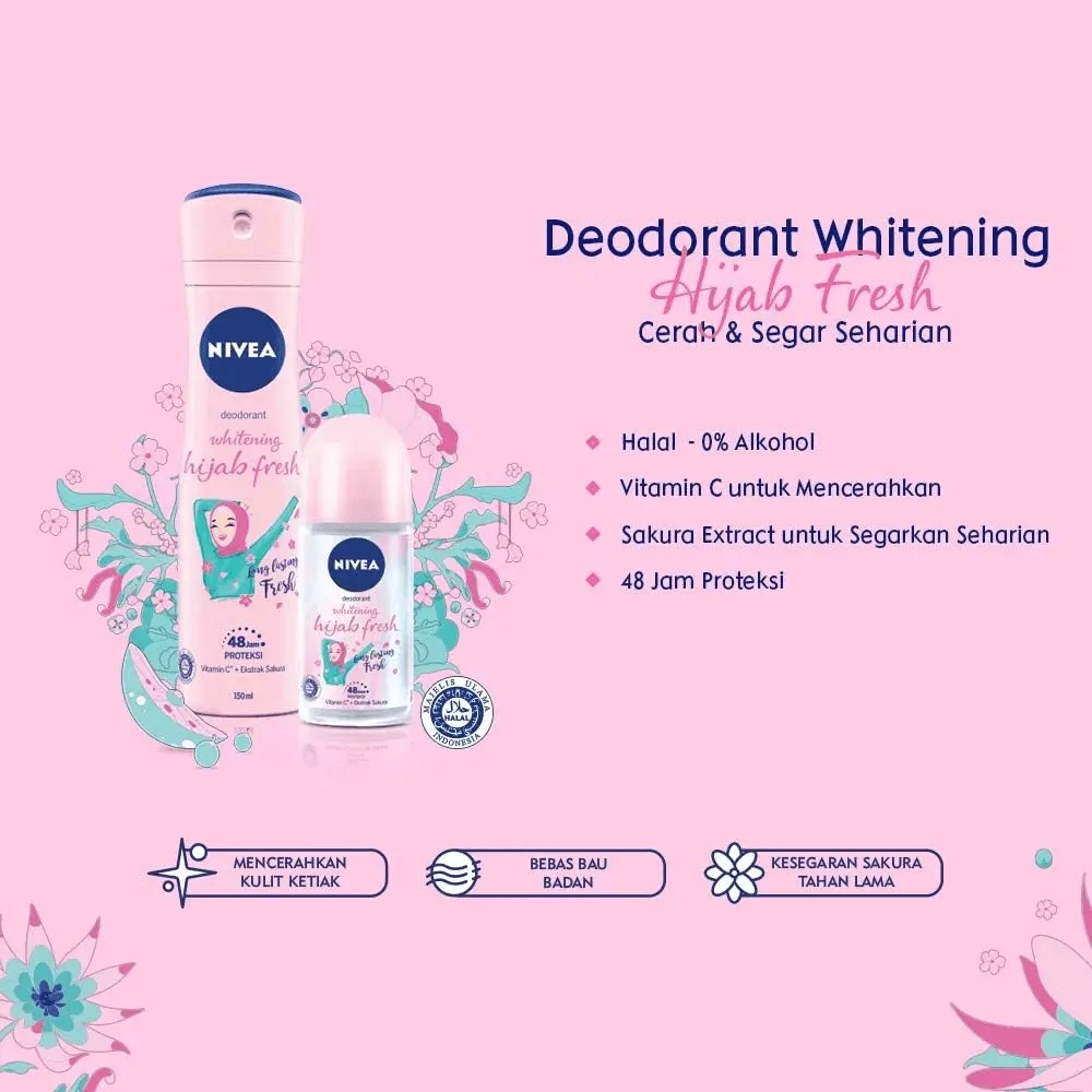 Nivea Roll On Brightening Hijab Fresh - 50ml