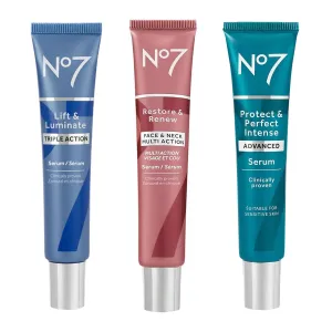 No 7 Protect & Perfect Intense Lift & Luminate Restore & Renew 30/50/75 ml Serum