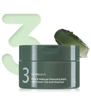 Numbuzin - No.3 Pore & Makeup Cleansing Balm with Green Tea and Charcoal - 85g