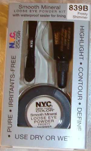 N.Y.C. Smooth Mineral Loose Eye Powder Kit Frosty Shimmer 839B