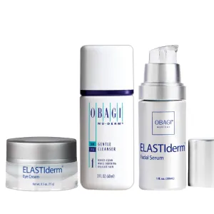 Obagi Elastiderm Power DUO (Elastiderm Facial Serum   Elastiderm Eye Cream   FREE Gentle Cleanser Trial Size) $325 Value