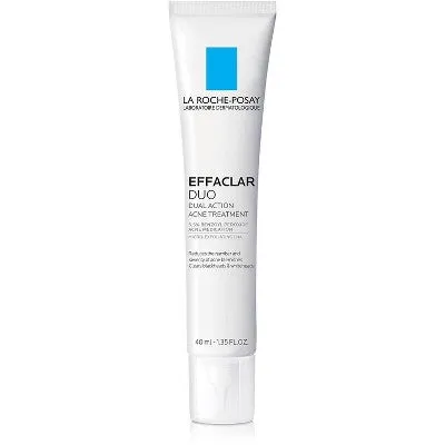 Open Box - La Roche-Posay Effaclar Duo Acne Treatment with Benzoyl Peroxide, Dual Action Acne Spot Treatment - 1.35 fl oz
