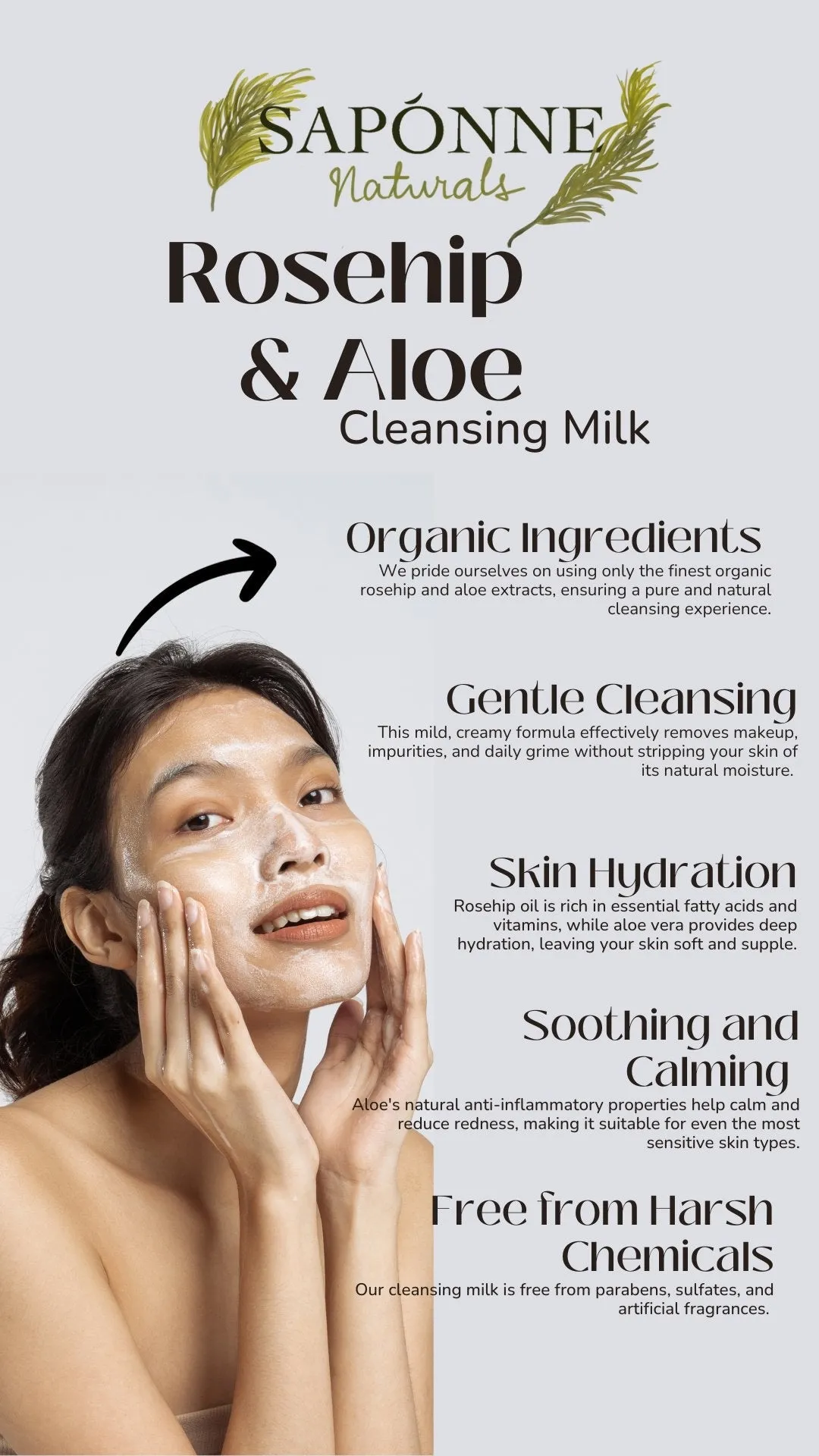 Organic Rosehip & Aloe Cleansing Milk