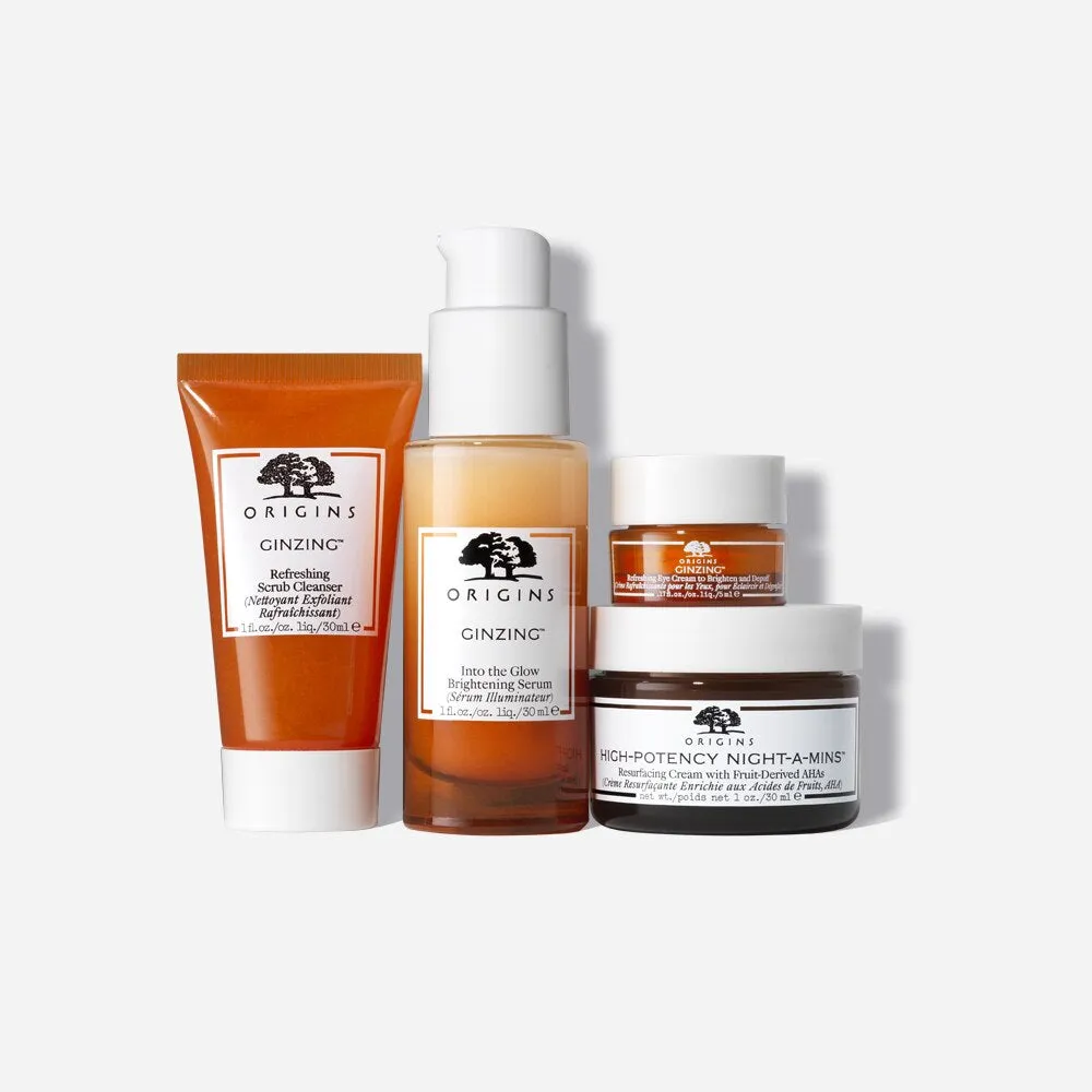 ORIGINS All Time Essentials Our Favorites To Brighten Refine Renew & Hydrate مجموعة لتفتيح وتجديد وترطيب البشرة
