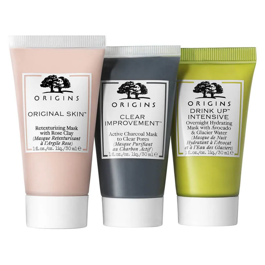 ORIGINS Love & Mask Masking Trio To Retexturize Purify And Hydrate