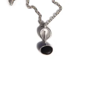 Oval River Rock men’s necklace