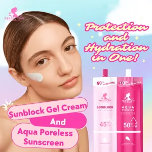 PerfectSkin Aqua Poreless & Sunblock Gel Cream Twin Pack