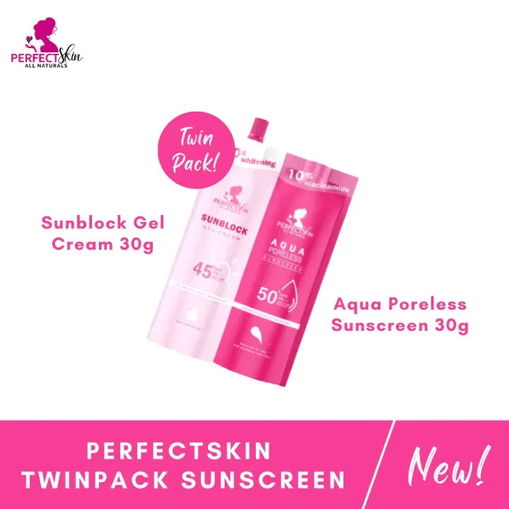 PerfectSkin Aqua Poreless & Sunblock Gel Cream Twin Pack