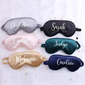 Personalized Satin Eye Mask For Sleeping-Bridal Gift-Anniversar- Bachelorette Favor