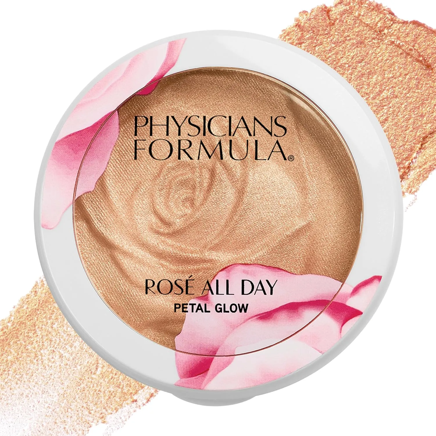 Physicians Formula Ros All Day Highlighter Blush Face Powder Shimmer Petal Glow, Pink Freshly Picked, Dermatologist Tested, Clinicially Tested