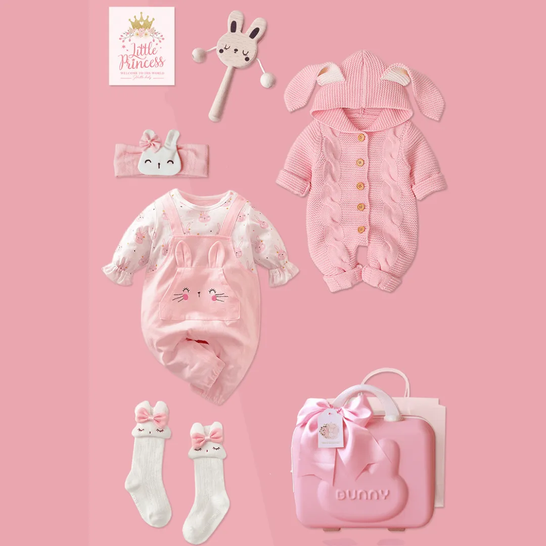 Pink Bunny Baby Gift Set