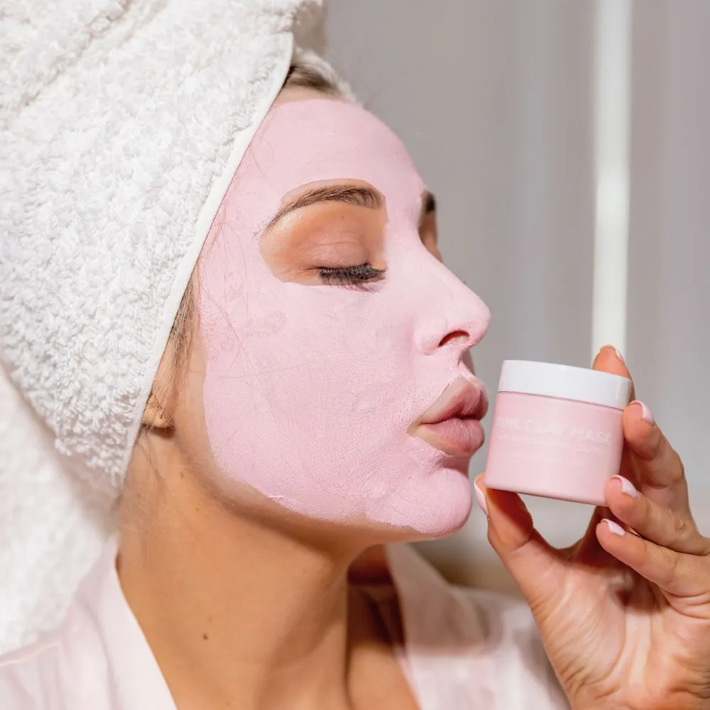 Pink Clay Mask   Free Silicone Brush