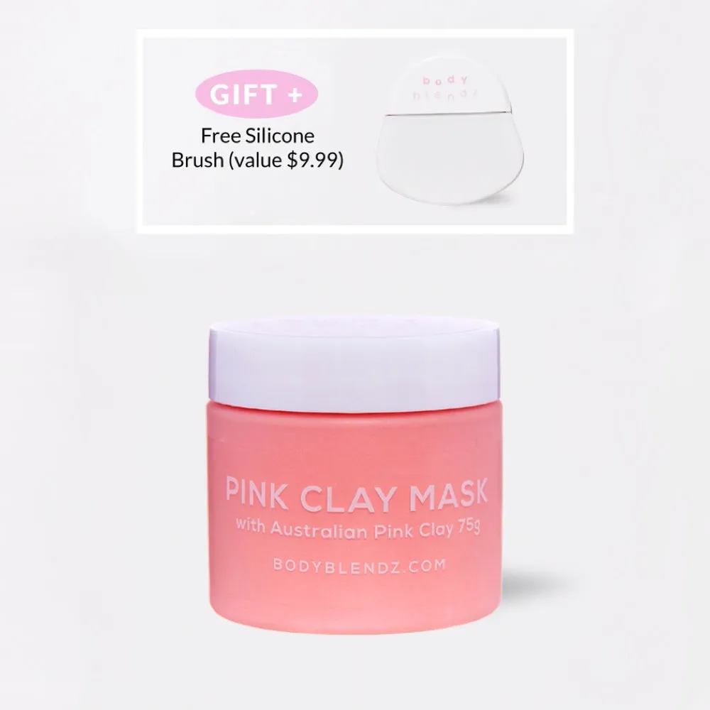 Pink Clay Mask   Free Silicone Brush