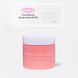 Pink Clay Mask   Free Silicone Brush