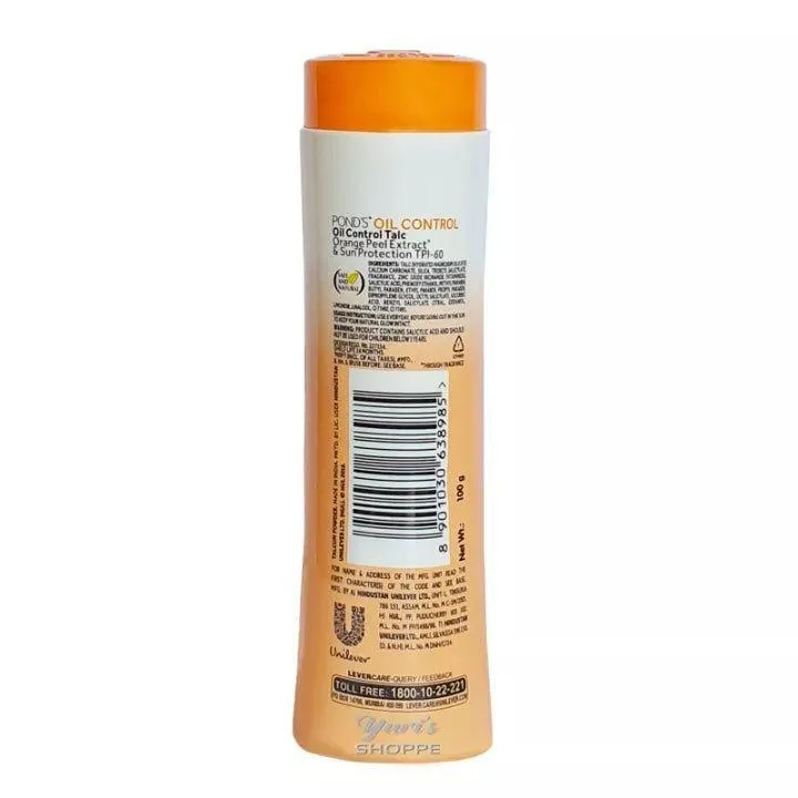 Ponds Oil Control Talc Orange Peel Extract & Sun Protection - 100g