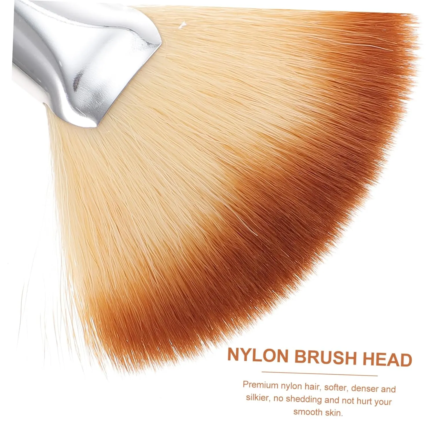 POPETPOP Highlighter Brush and Setting Brush Set Soft Nylon Hair Denser and Silkier No Shedding for Facials
