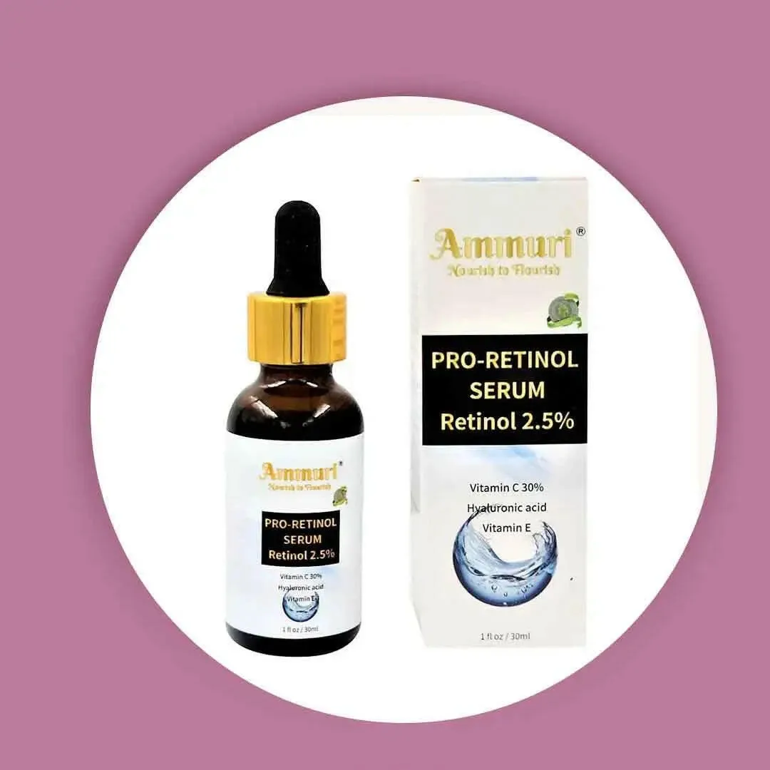 Pro-Retinol Serum - Premium 2.5% Retinol, Vegan Hyaluronic Acid & Jojoba Oil