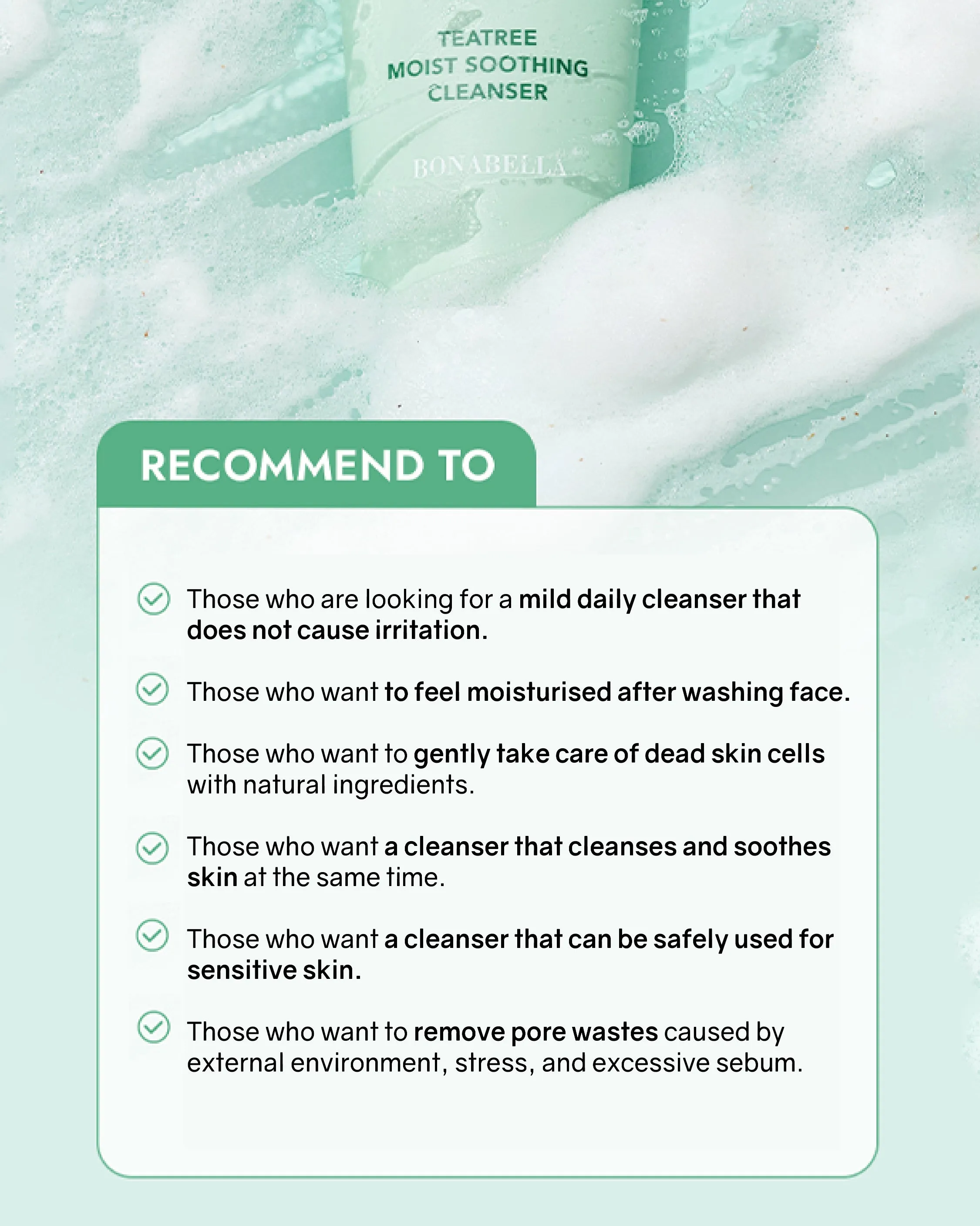 [PROMO] Bonabella Teatree Moist Soothing Cleanser