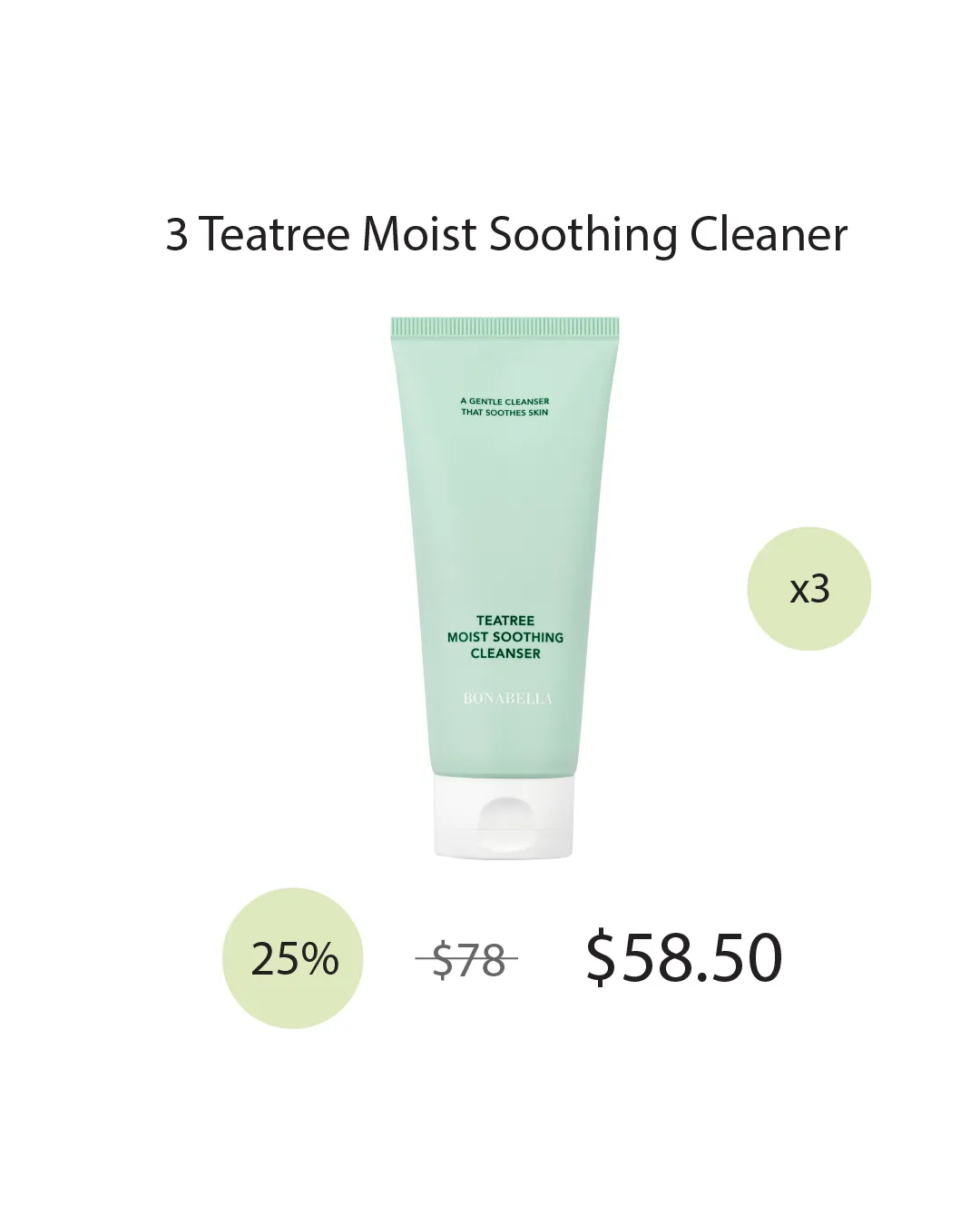 [PROMO] Bonabella Teatree Moist Soothing Cleanser