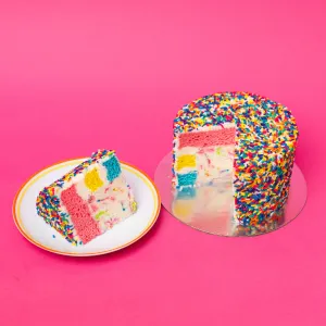 Rainbow Ice Cream Explosion® Cake