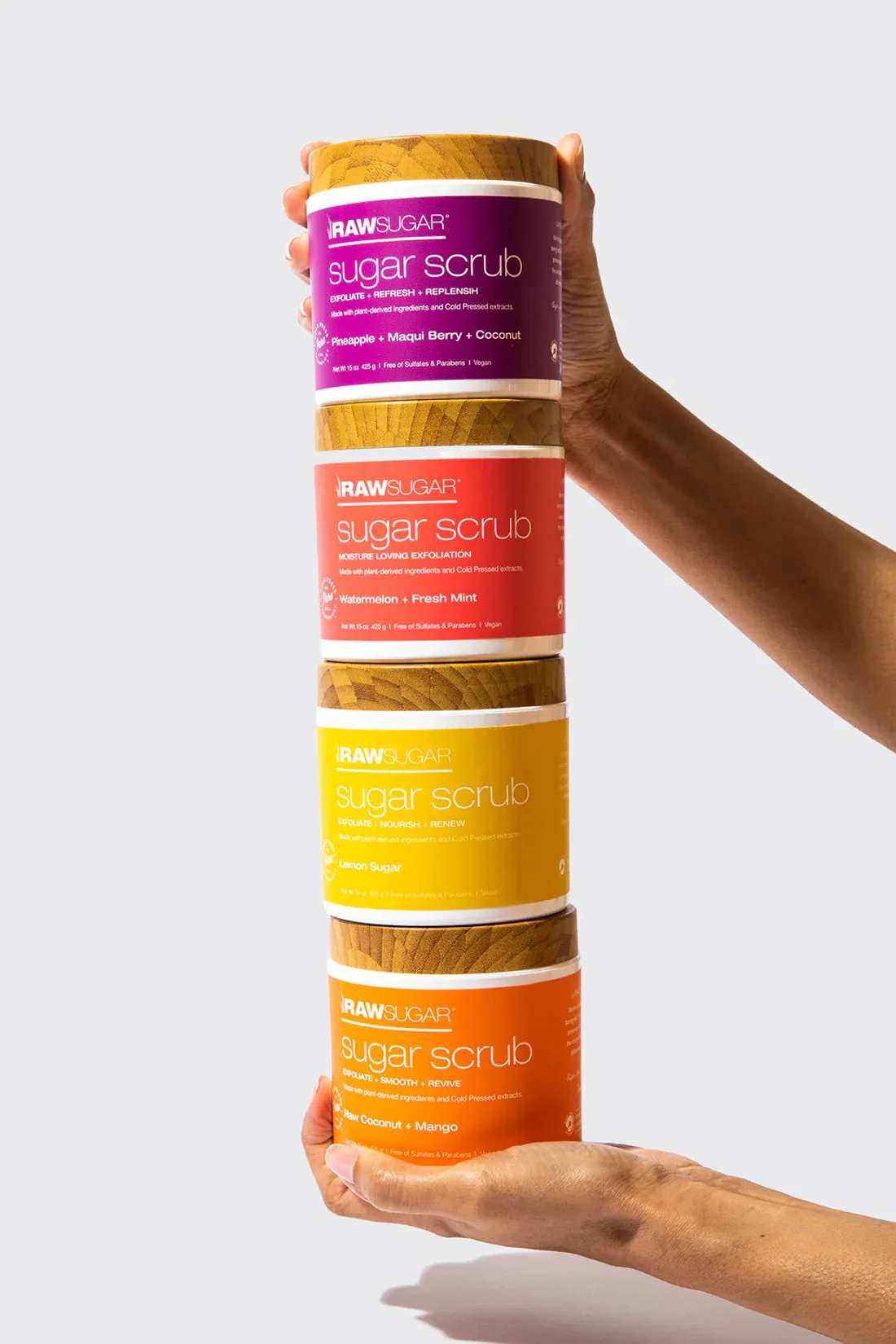 RAW SUGAR Glow Exfoliate Bright Hydrate & Smooth