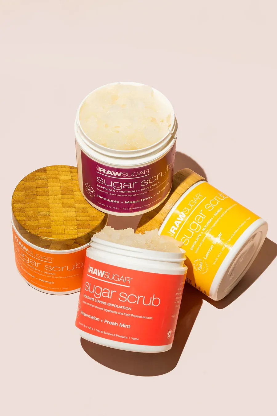 RAW SUGAR Glow Exfoliate Bright Hydrate & Smooth