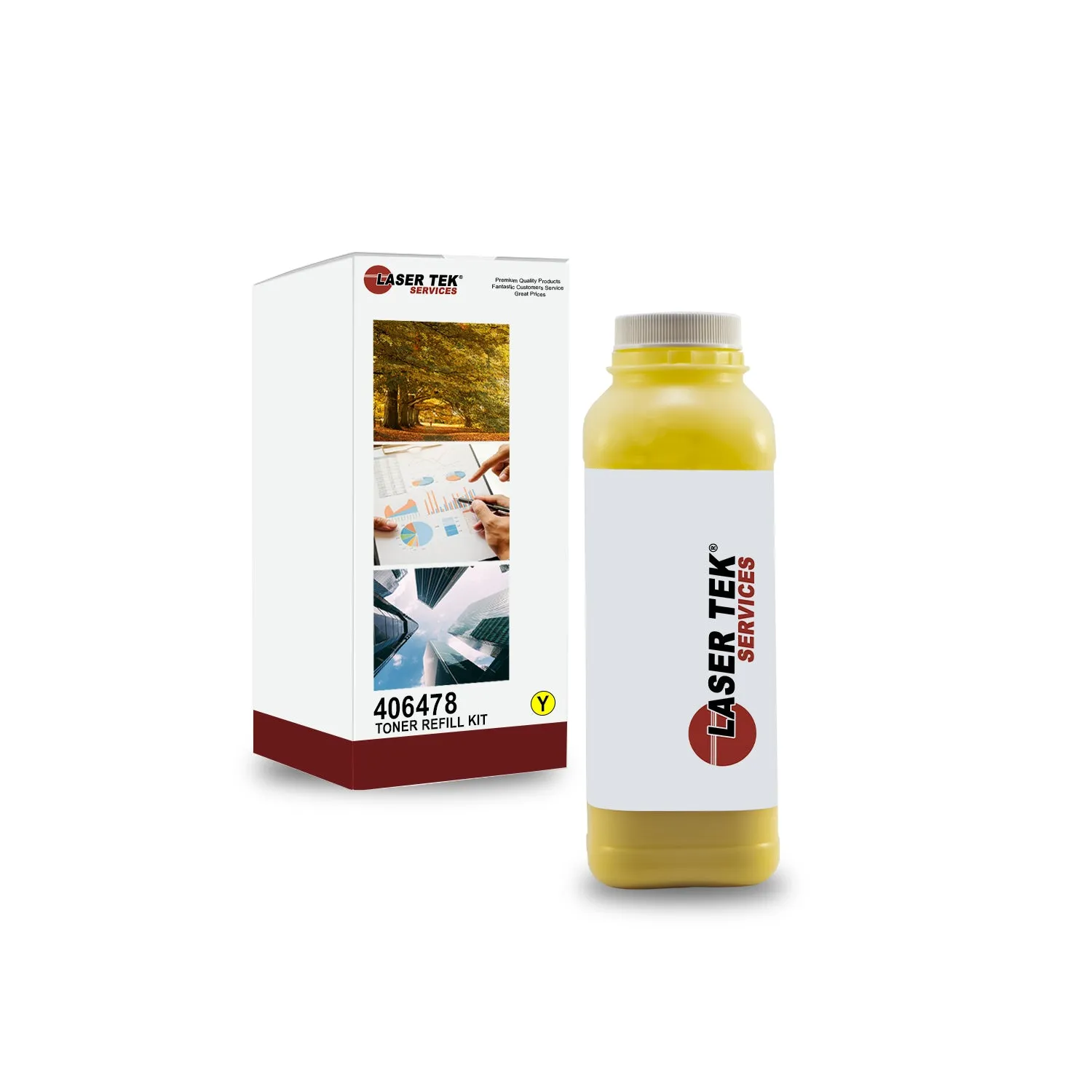Ricoh Aficio SP C310 C311 C312 Yellow Toner Refill With Chip