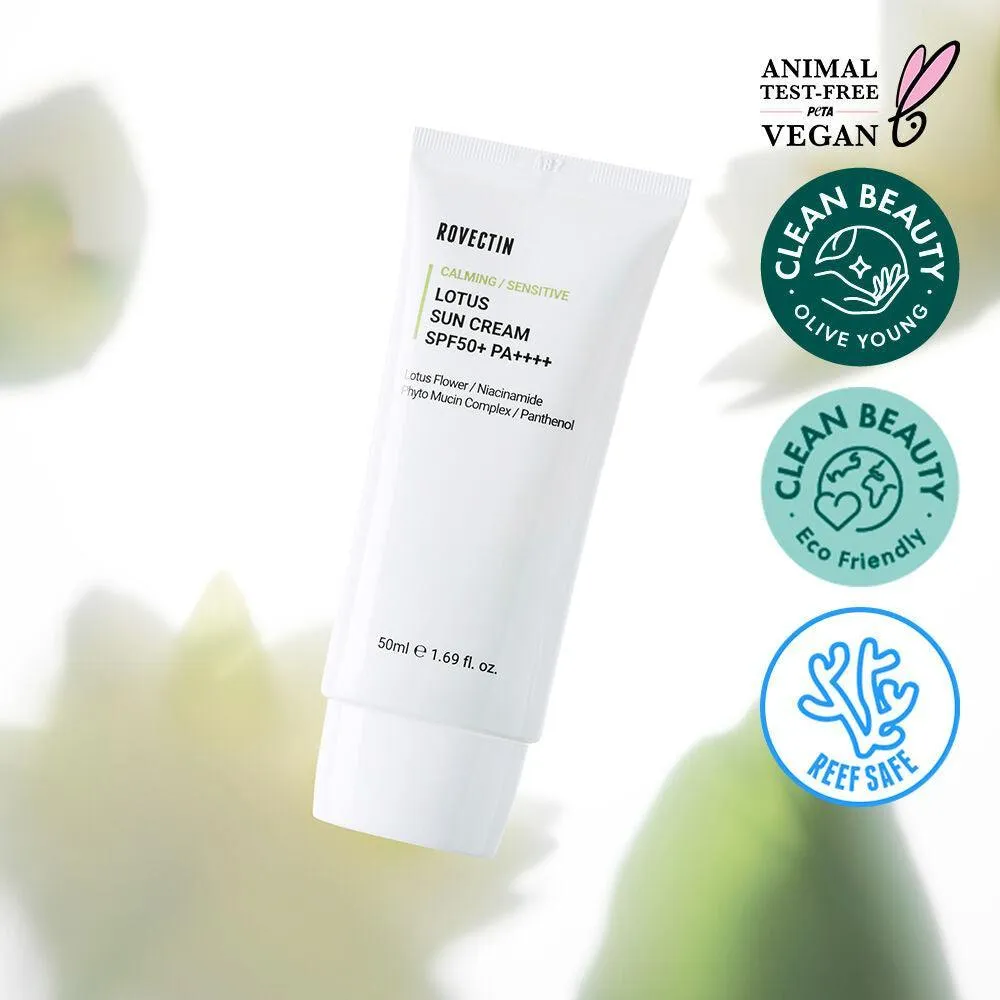 [ROVECTIN] Calming Lotus Sun Cream SPF 50  PA     50ml