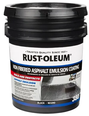 Rust-Oleum 380 Series 301998 Non-Fibered Coating, Black, 5 gal, Pail, Liquid :PAIL: QUANTITY: 1