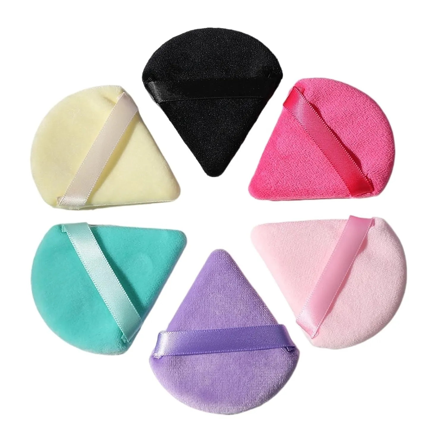 SBTRKT 1pc Velvet Triangle Shaped Powder Puff Wet Dry Used Washable Soft Makeup Sponge Tool For Foundation Powder Blusher (Color : M18x2.5 75MM)