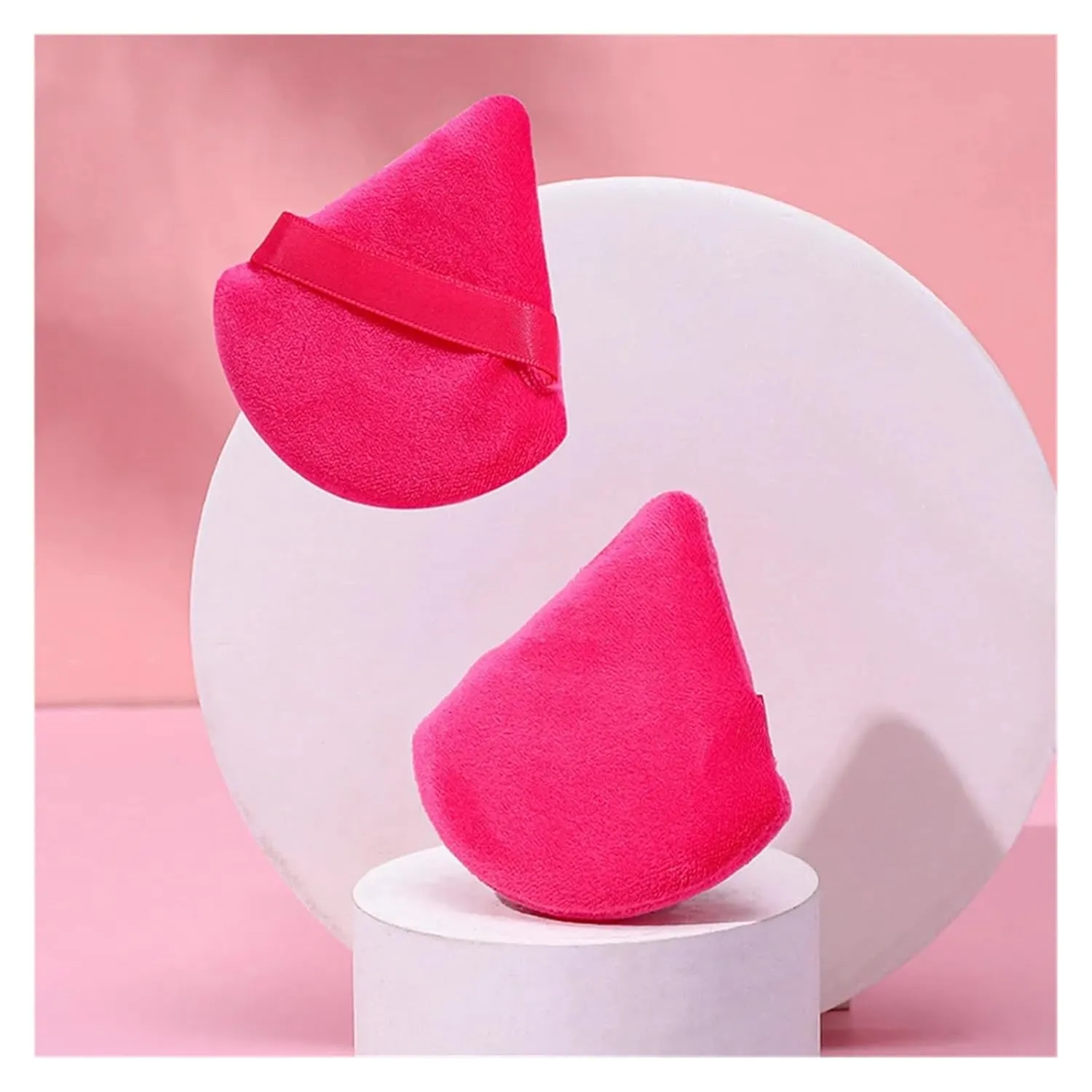 SBTRKT 1pc Velvet Triangle Shaped Powder Puff Wet Dry Used Washable Soft Makeup Sponge Tool For Foundation Powder Blusher (Color : M18x2.5 75MM)