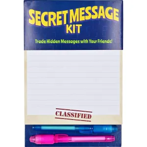 Secret Message Kit | Notepad And Invisible Markers Set | Stationery Gift Set
