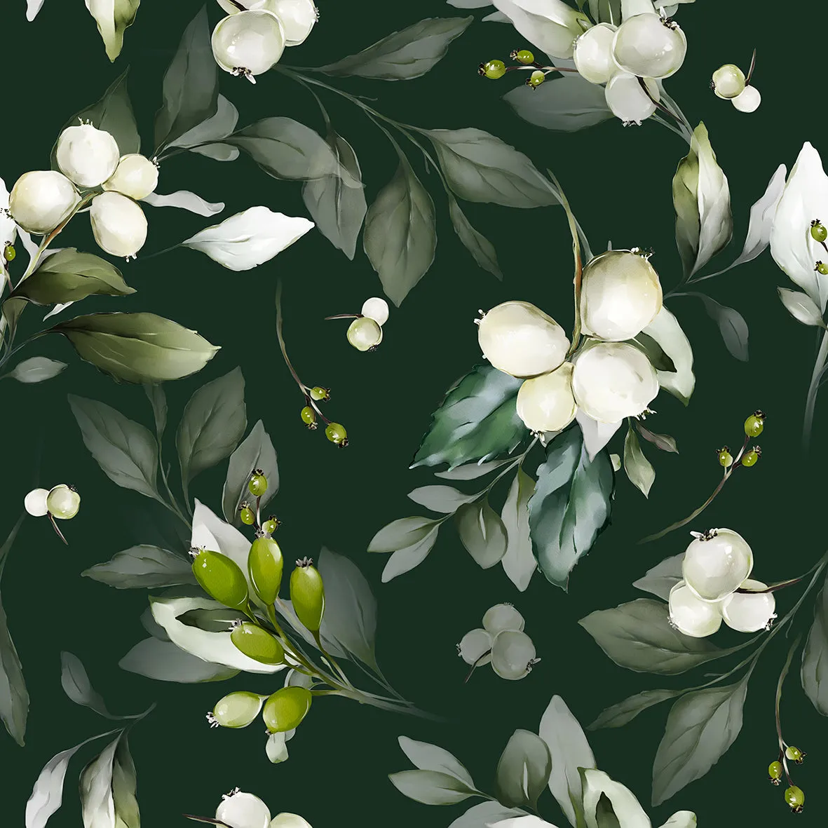 Silk Sleep Mask - Christmas Mistletoe Botanicals Collection