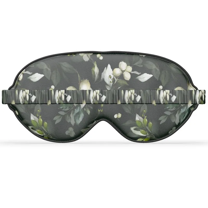 Silk Sleep Mask - Christmas Mistletoe Botanicals Collection
