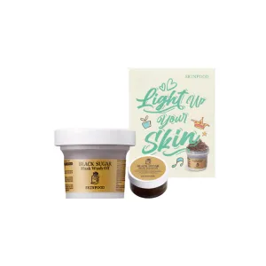 SKINFOOD Black Sugar Mask Wash Off Set [Limited Edition ماسك السكر الاسود مجموعه باصدار محدود