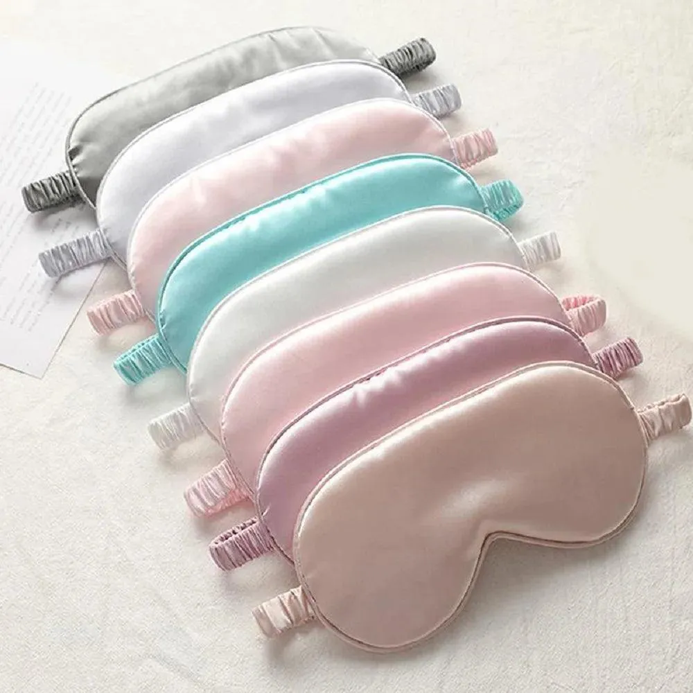 Sleep Eye Mask, Imitation Silk, Blocks Light, Ergonomic Design, Comfortable Fit, Multiple Colors, 8.07*3.74in, Ideal for Travel, Naps, and Relaxation