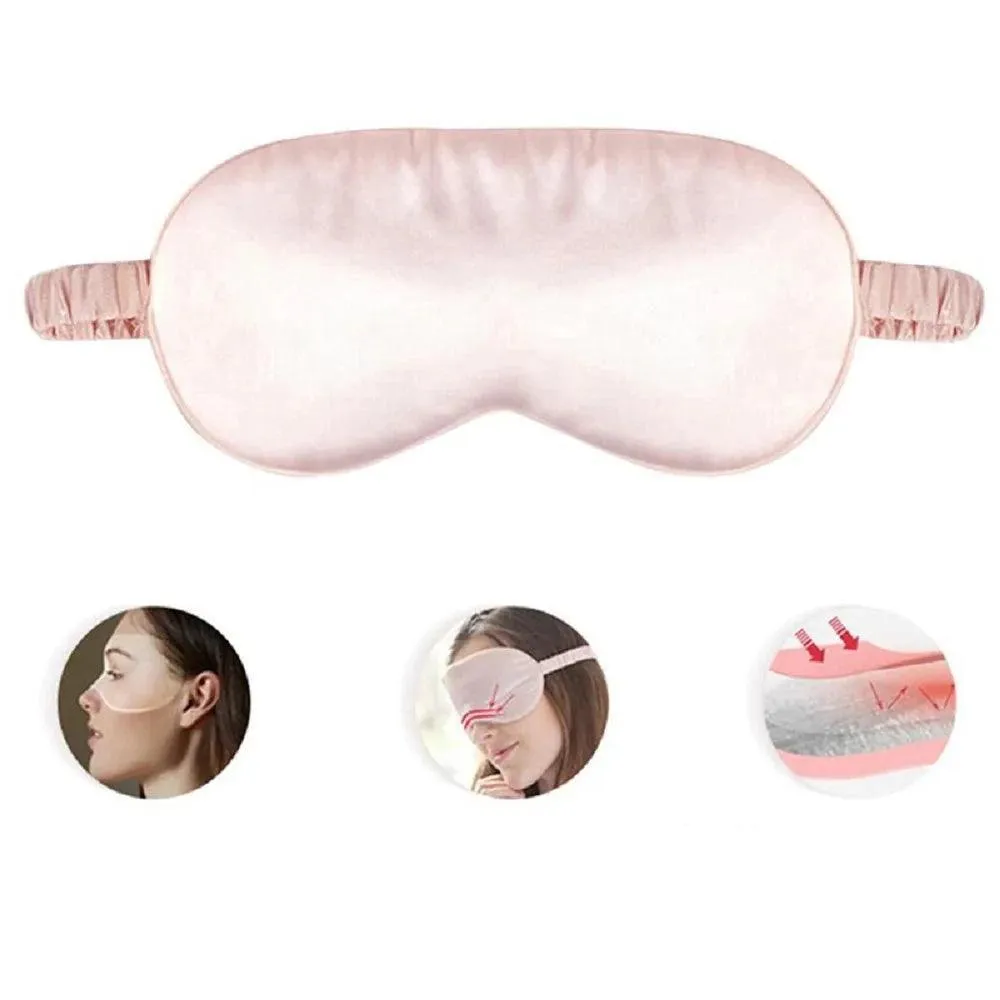 Sleep Eye Mask, Imitation Silk, Blocks Light, Ergonomic Design, Comfortable Fit, Multiple Colors, 8.07*3.74in, Ideal for Travel, Naps, and Relaxation