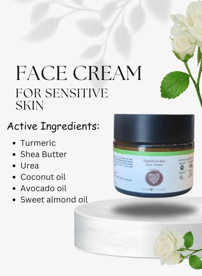 Soap&Friends Gentle Soothing Natural Face Cream for Sensitive Skin - 50ml
