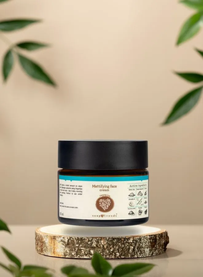 Soap&Friends Organic Oil Control Face Mattifying Cream for Oily, Problematic Skin - 50ml