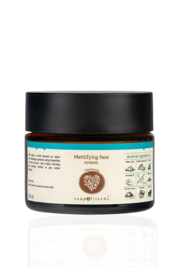 Soap&Friends Organic Oil Control Face Mattifying Cream for Oily, Problematic Skin - 50ml