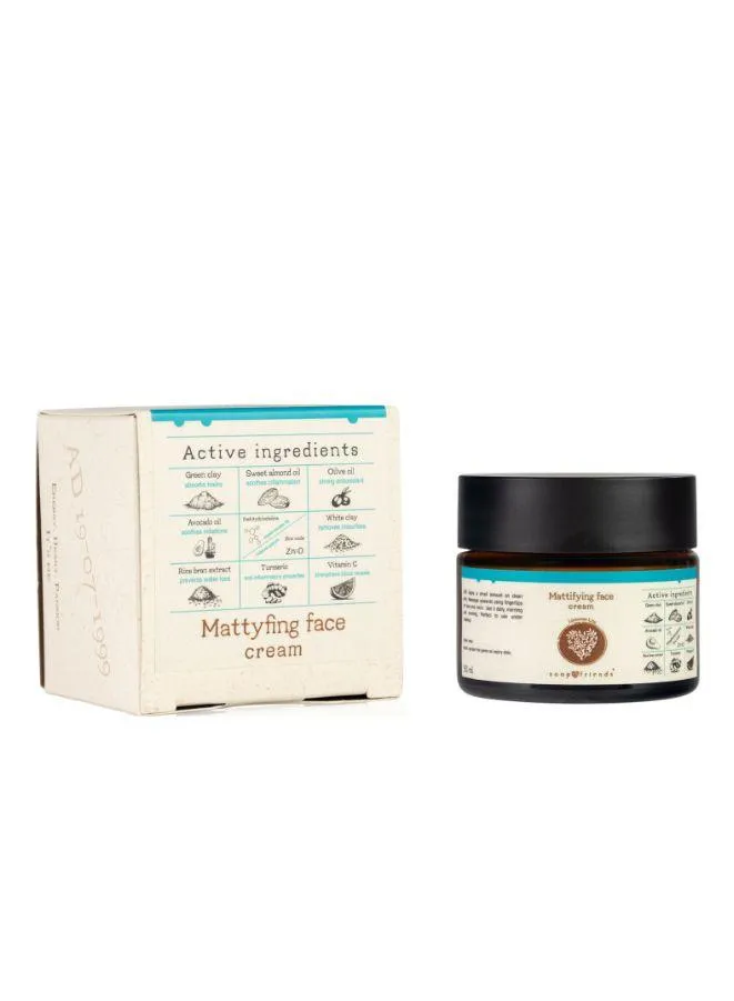 Soap&Friends Organic Oil Control Face Mattifying Cream for Oily, Problematic Skin - 50ml