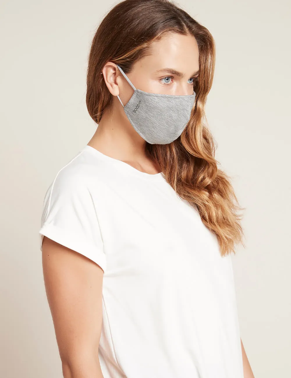 SoftTouch Face Mask - Light Grey Marl