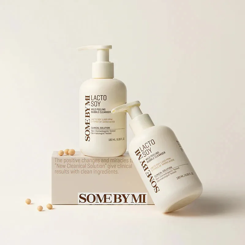 SOME BY MI Lacto soy mild peeling bubble cleanser غسول البشرة المقشر بالفقاعات من سمباي مي