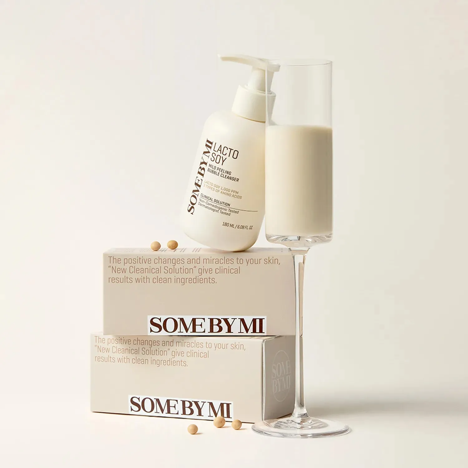 SOME BY MI Lacto soy mild peeling bubble cleanser غسول البشرة المقشر بالفقاعات من سمباي مي