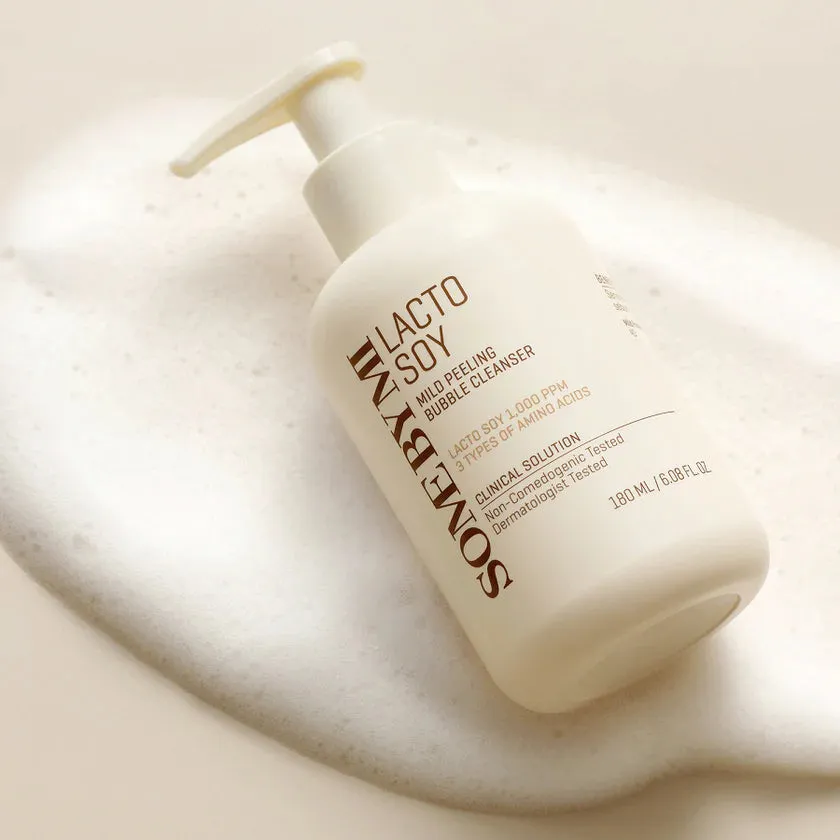 SOME BY MI Lacto soy mild peeling bubble cleanser غسول البشرة المقشر بالفقاعات من سمباي مي