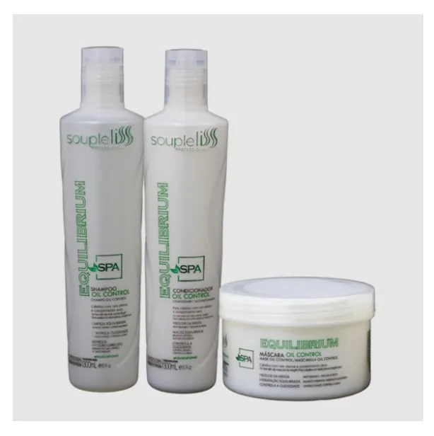 SPA Equilibrium Oil Control Freshness Hydration Oily Hair Treatment Kit 3x300 - Souple Liss