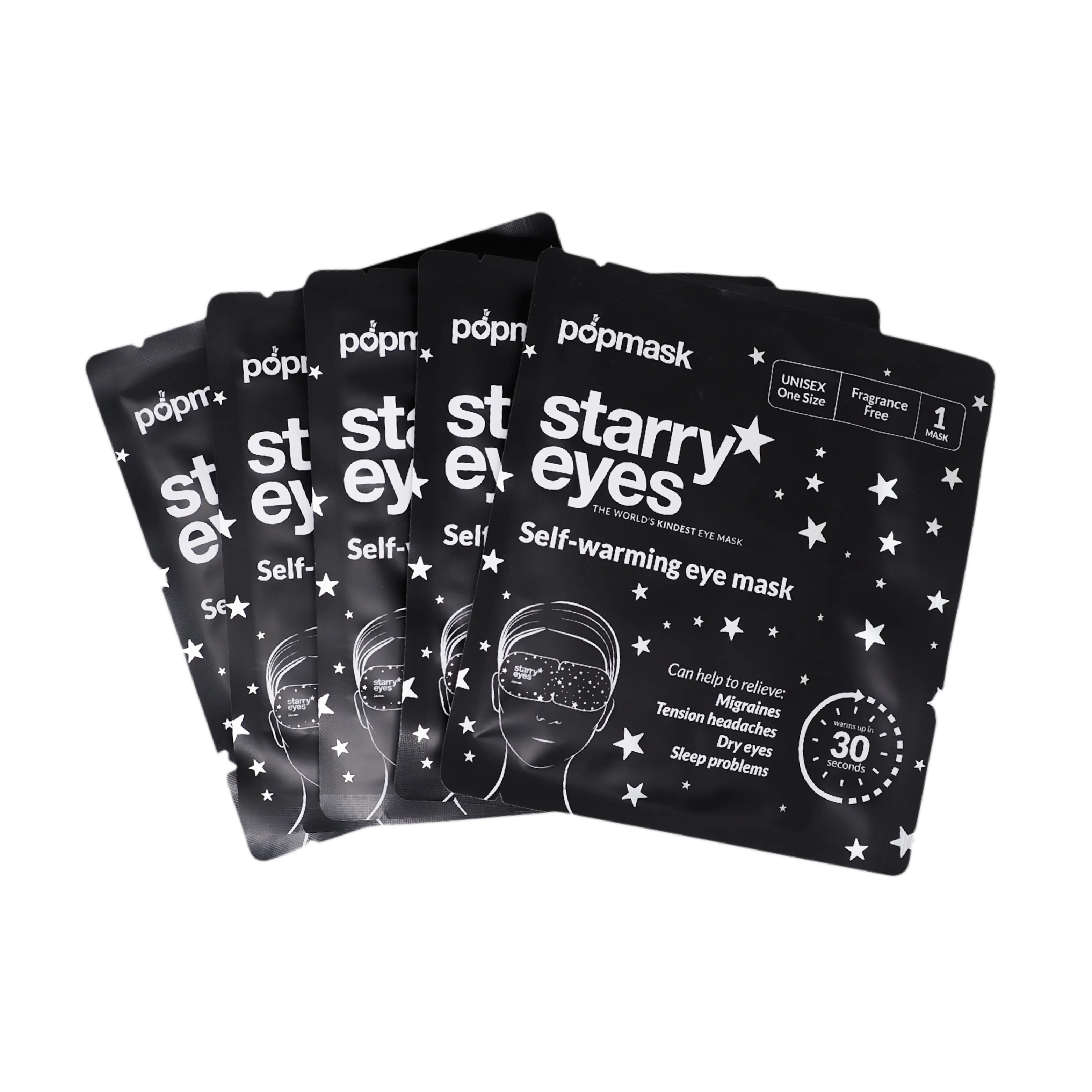 Starry Eyes Self-Heating Eye Masks – MULTIPACK (15 Masks) | Relax & Unwind for Better Sleep