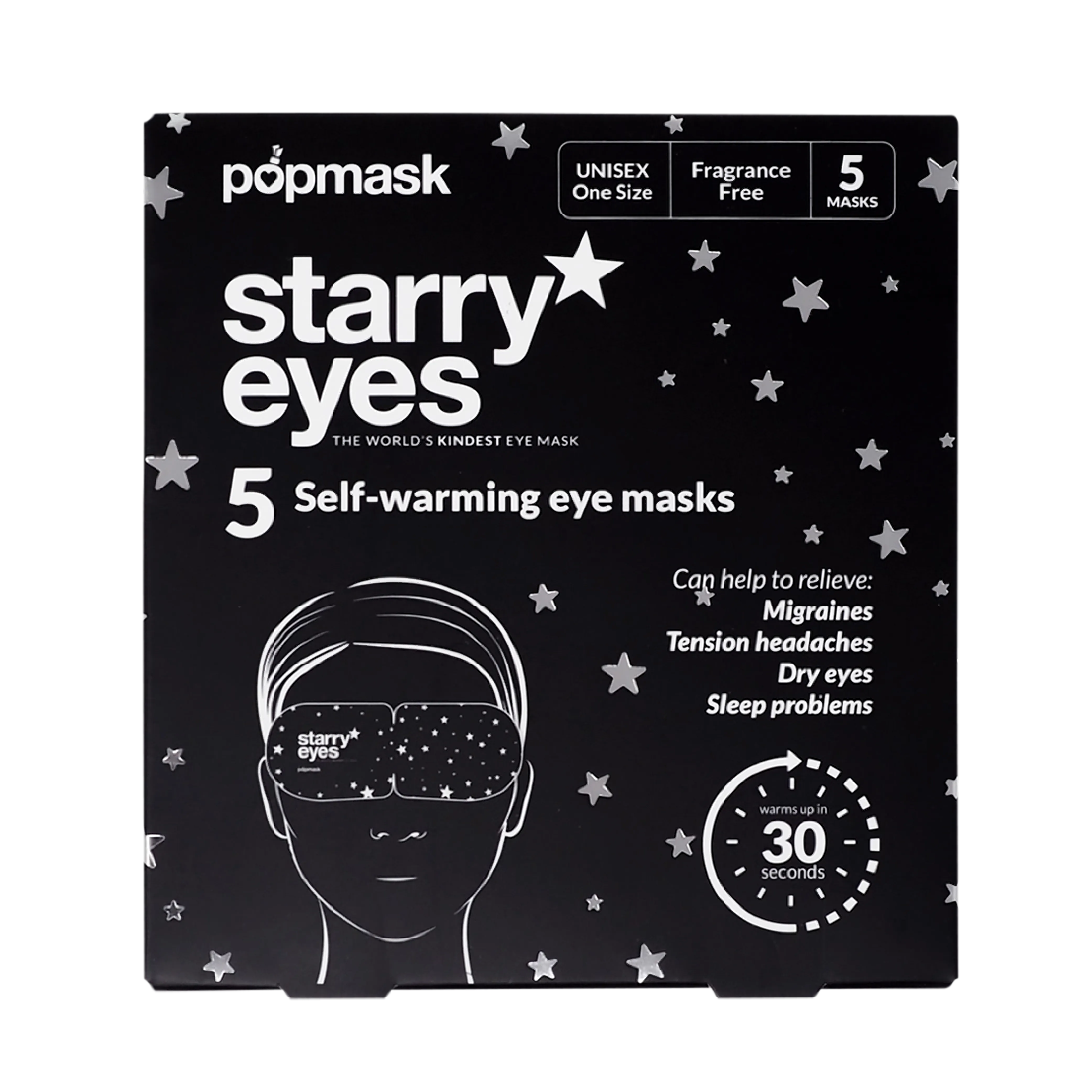 Starry Eyes Self-Heating Eye Masks – MULTIPACK (15 Masks) | Relax & Unwind for Better Sleep