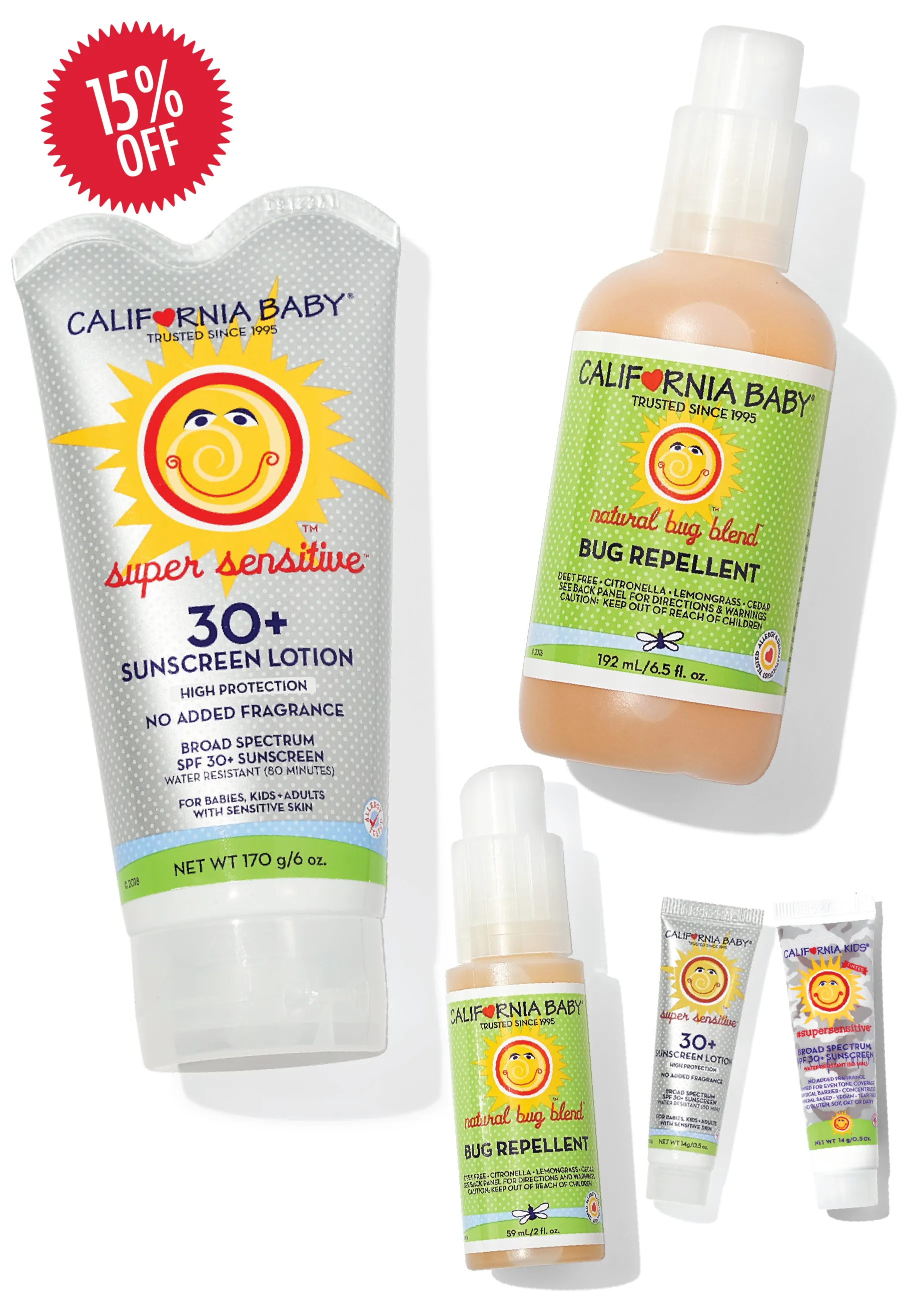 Summer Protection™ Unscented Sunscreen   Bug Spray Bundle