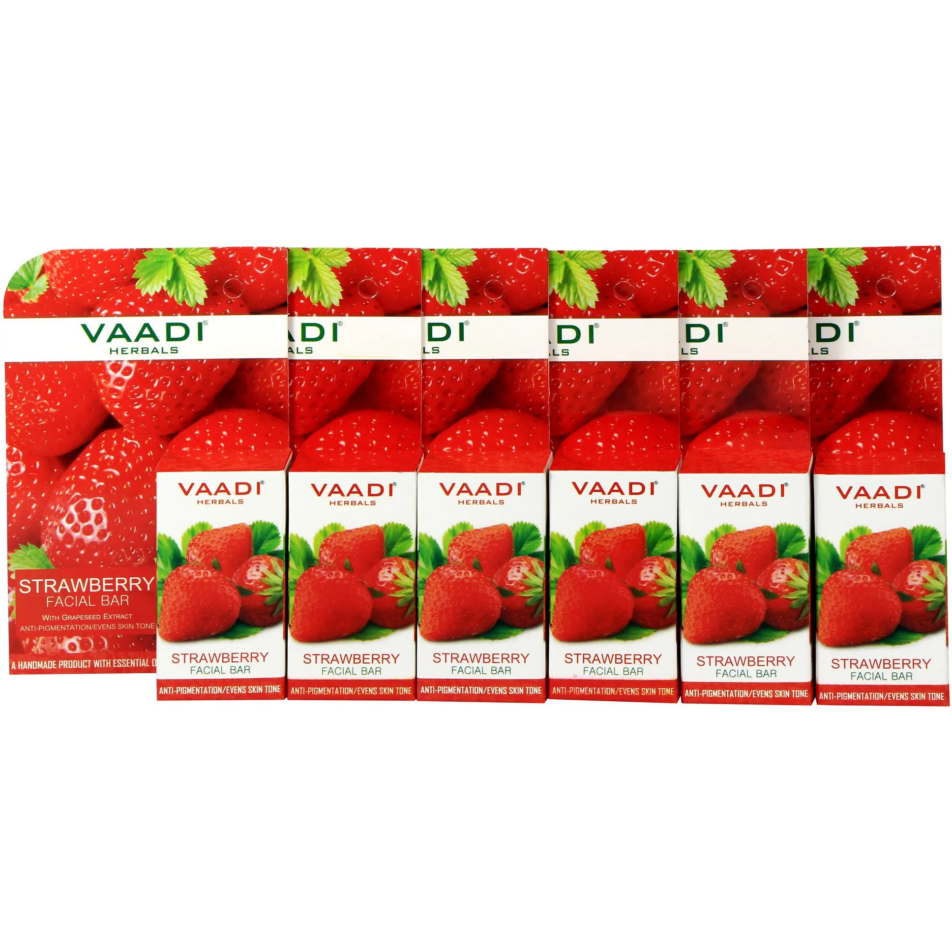 Super Value Pack of Strawberry Facial Bars with Grapeseed Extract (5 1)